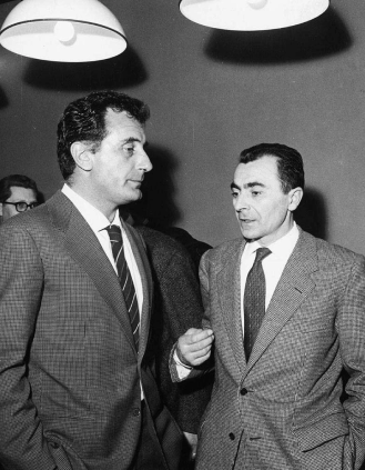 Gianfranco Frattini with Dino Gavina, 1962
