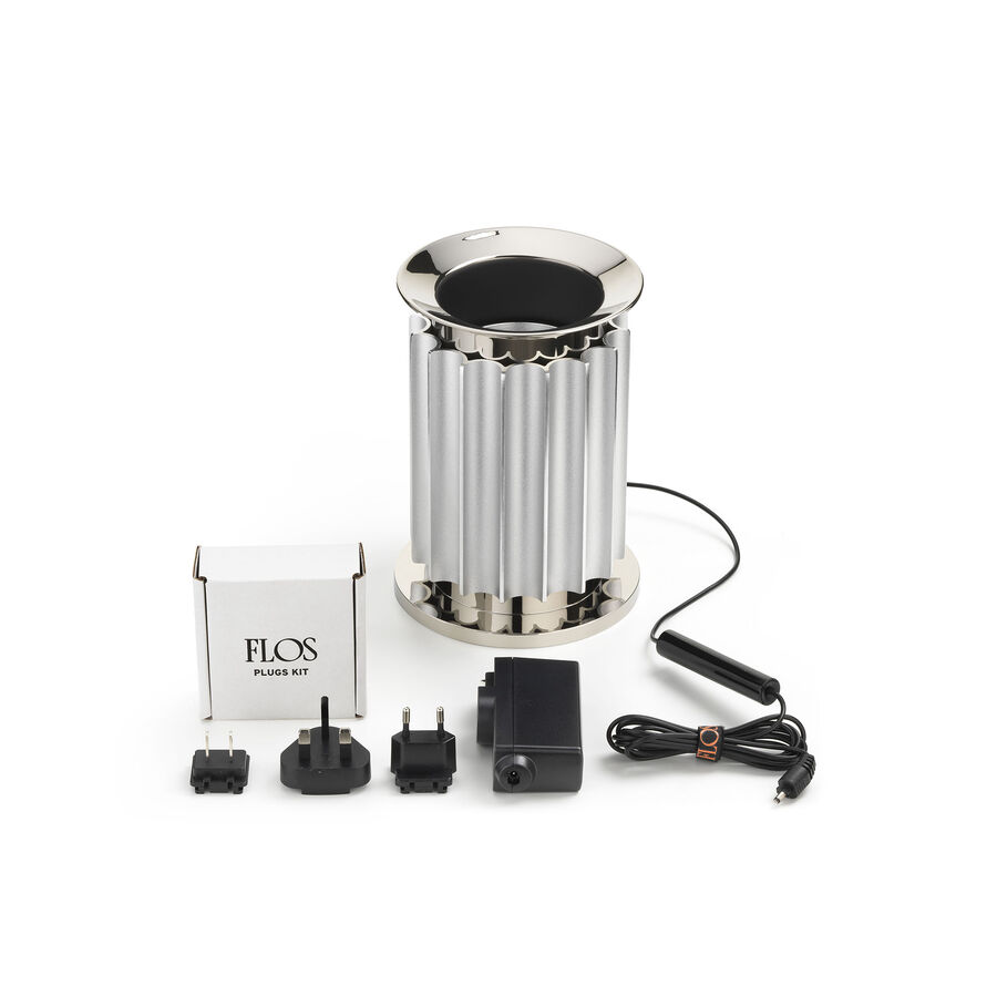 Taccia Small Led Silver base and new dimmer assembly