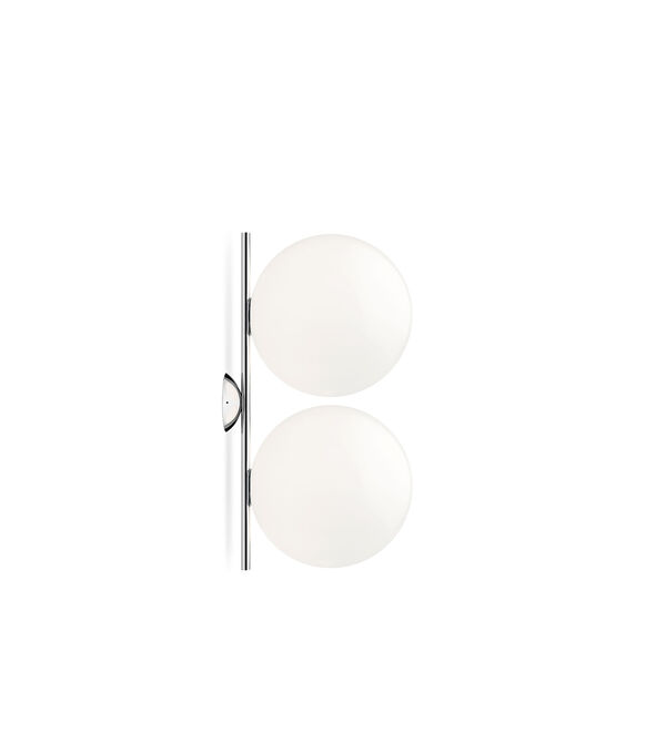 Flos IC Lights C/W2 Double lamp, Silver and Chrome Selection