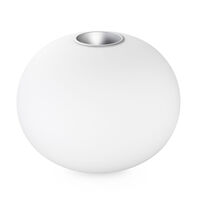 Glo-Ball 2 opaler Diffusor. Grauer Sockel