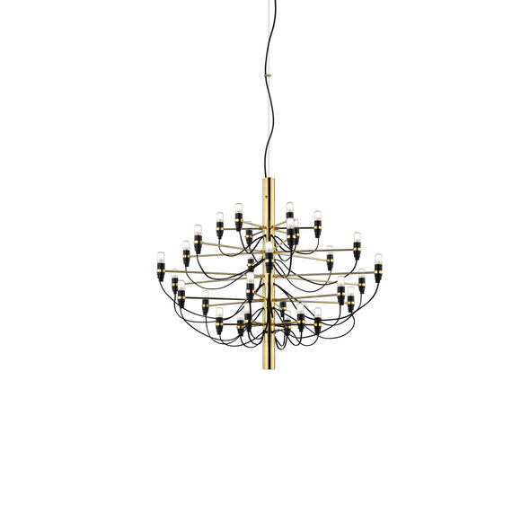 Flos 2097/30 US Chandelier with Incandescent & LED light bulbs lamp, Gold and Brass Lamps