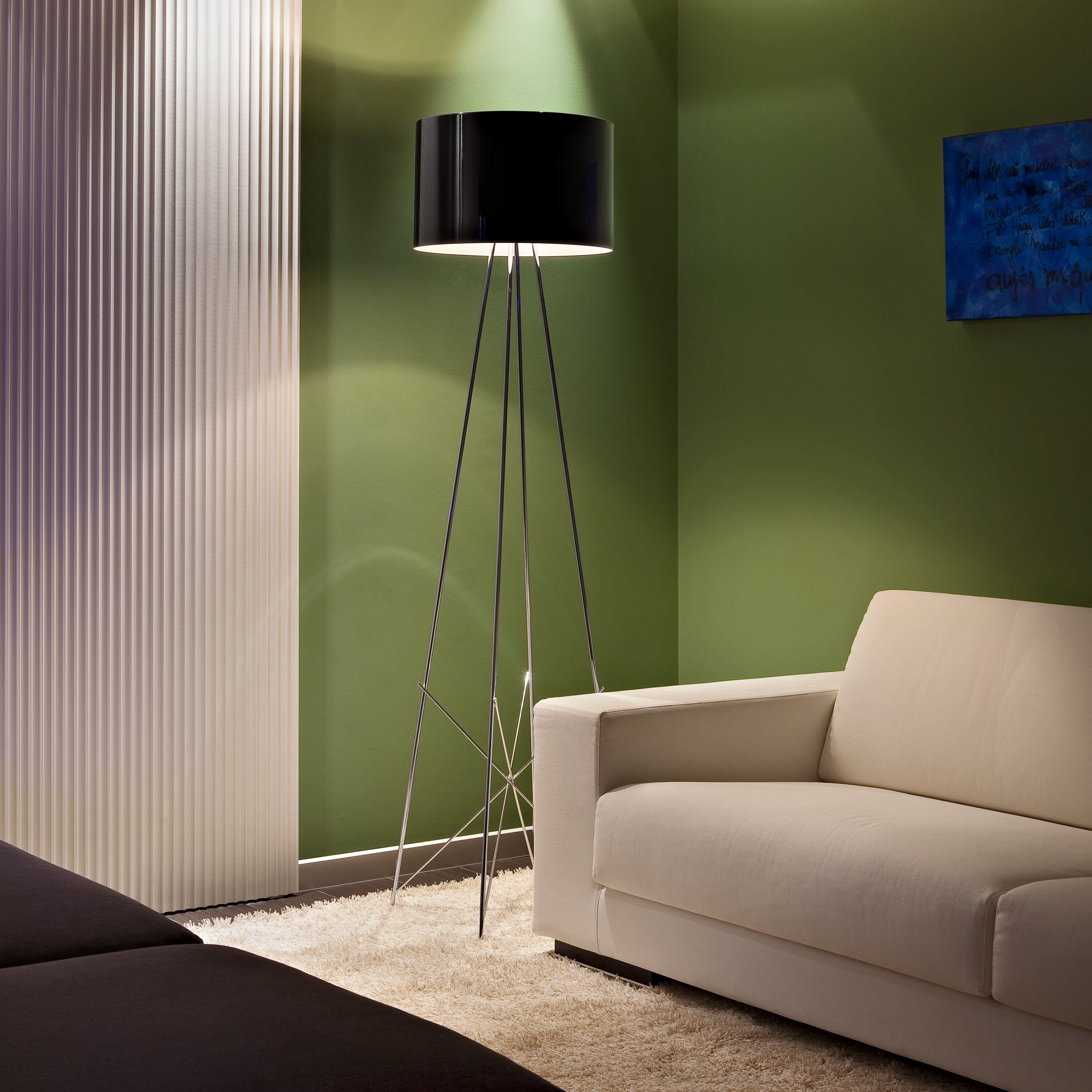 Ray Floor 2 Schwarze Lampe | Offizieller Flos-Store