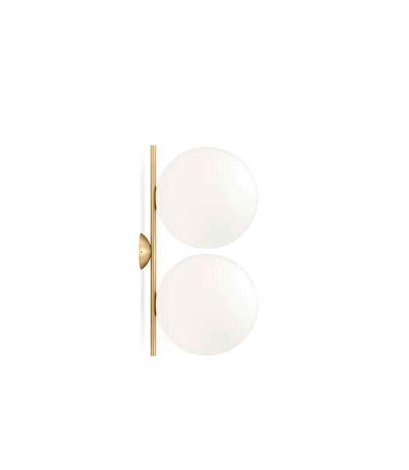 Flos IC Lights C/W2 Double lamp, Gold and Brass Lamps