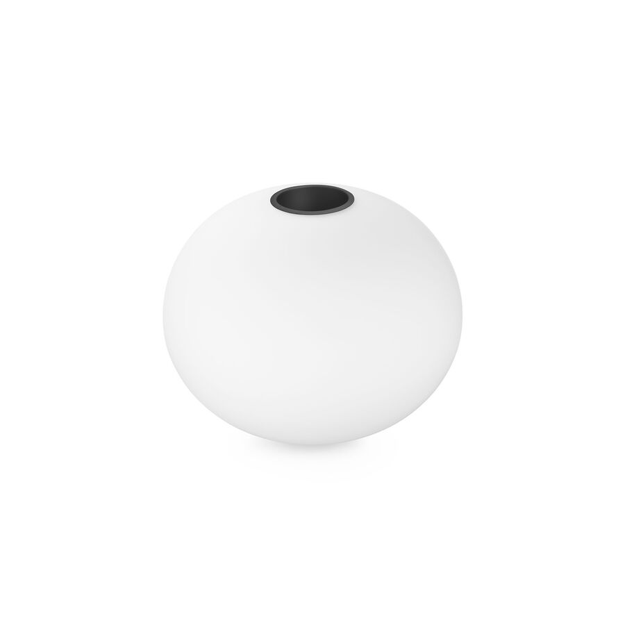 Flos Original Spare Part Glo-Ball opal diffuser. Black Base