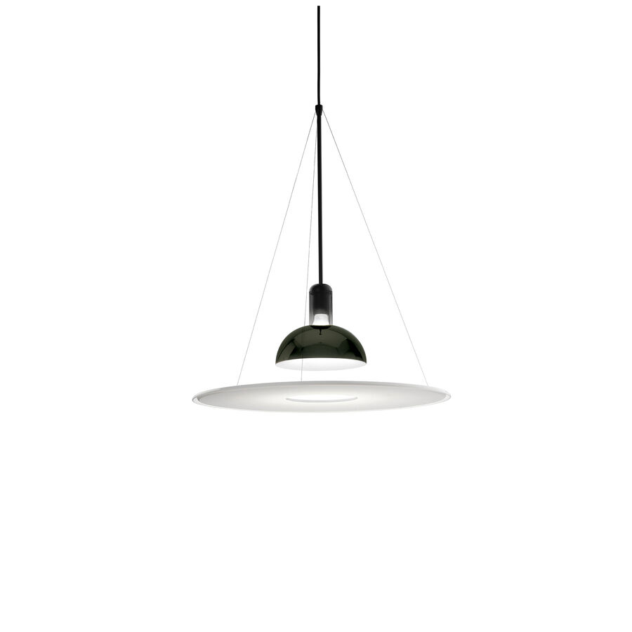 Frisbi Pendant Ceiling Dimmable Lamp in Black or Nickel