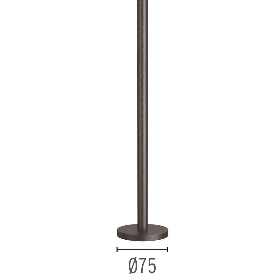 Pole with base H 600 mm Deep Brown