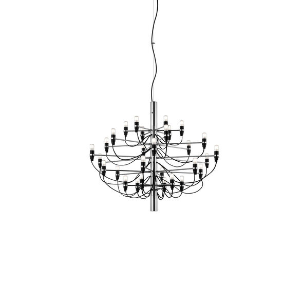 Flos 2097/30 US Chandelier with Incandescent & LED light bulbs lamp, Silver and Chrome Selection