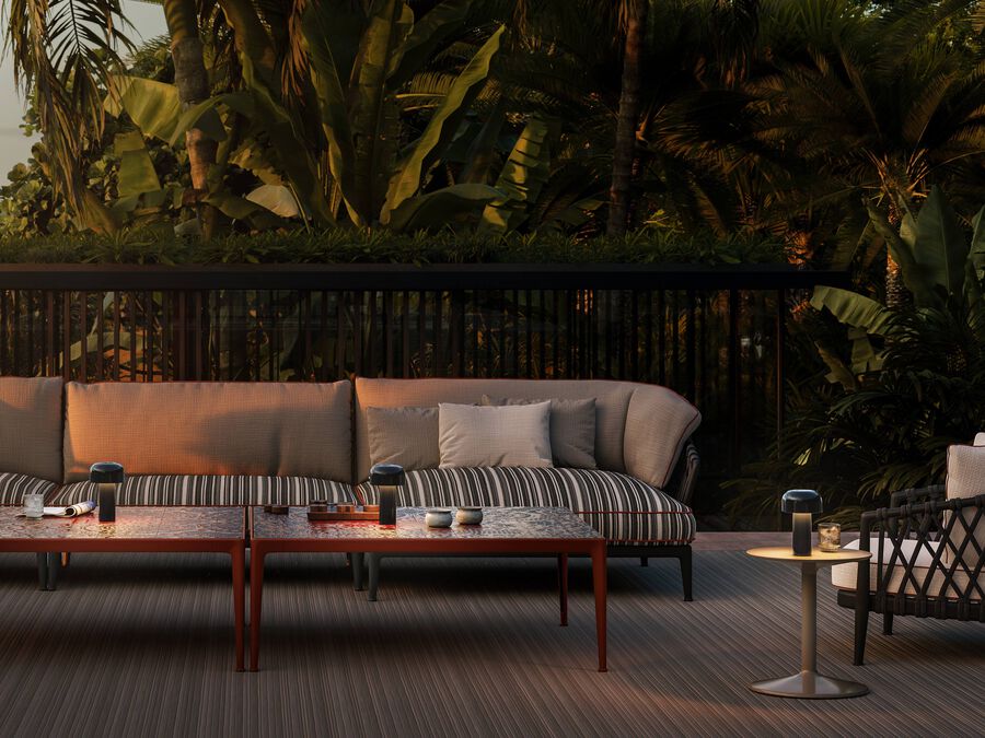 Flos Bellhop Unplugged lamp, Table in environment