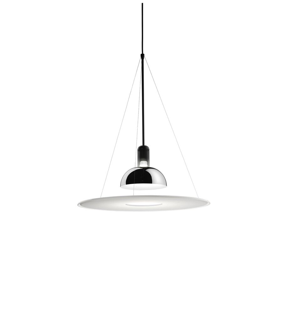Frisbi Pendant Ceiling Dimmable Lamp in Black or Nickel