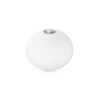 Glo-Ball 1 opaler Diffusor. Grauer Sockel