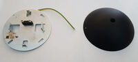 IC Light S1/S2 Black Ceiling Rose Assembly