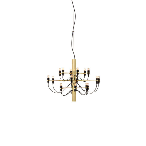 Flos 2097/18 US Chandelier with Incandescent & LED light bulbs lamp, Gold and Brass Lamps