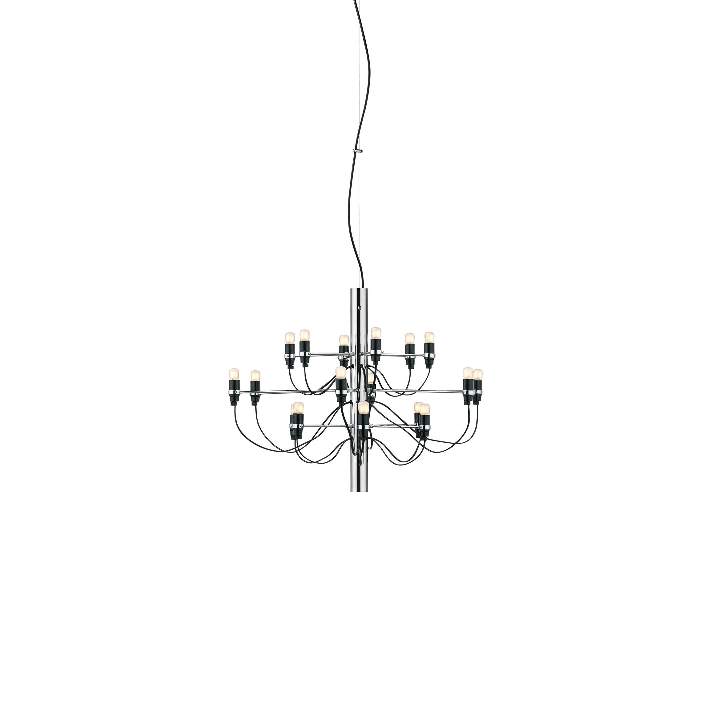 Flos 2097/18 (frosted bulbs) lamp, Silver and Chrome Selection