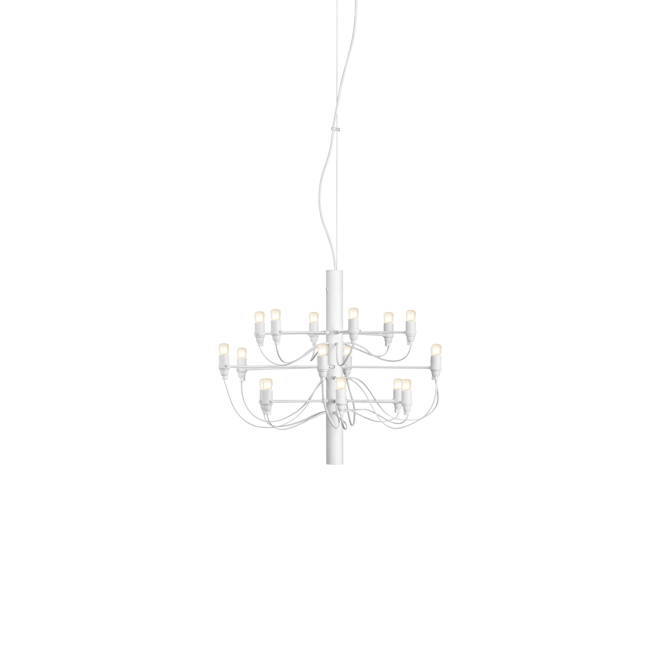 Flos 2097/18 (frosted bulbs) lamp, White Lamps