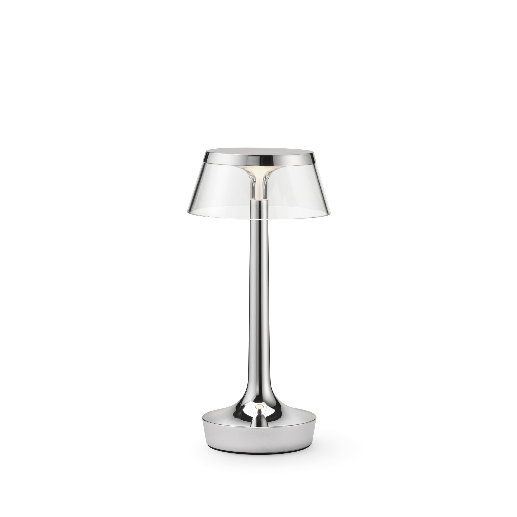 Flos Bon Jour Unplugged lamp, Silver and Chrome Selection