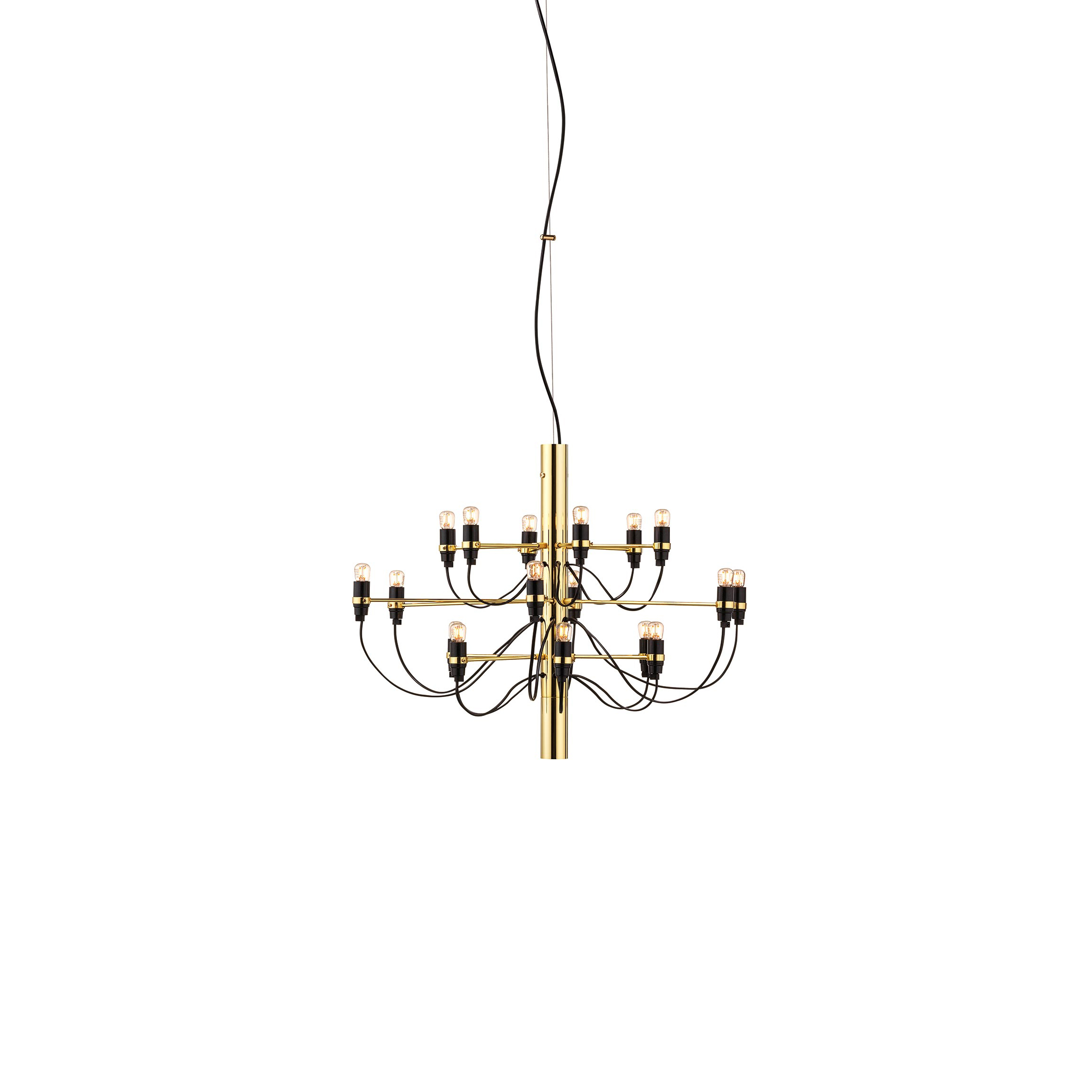 Flos 2097/18 (clear bulbs) lamp, Gold and Brass Lamps