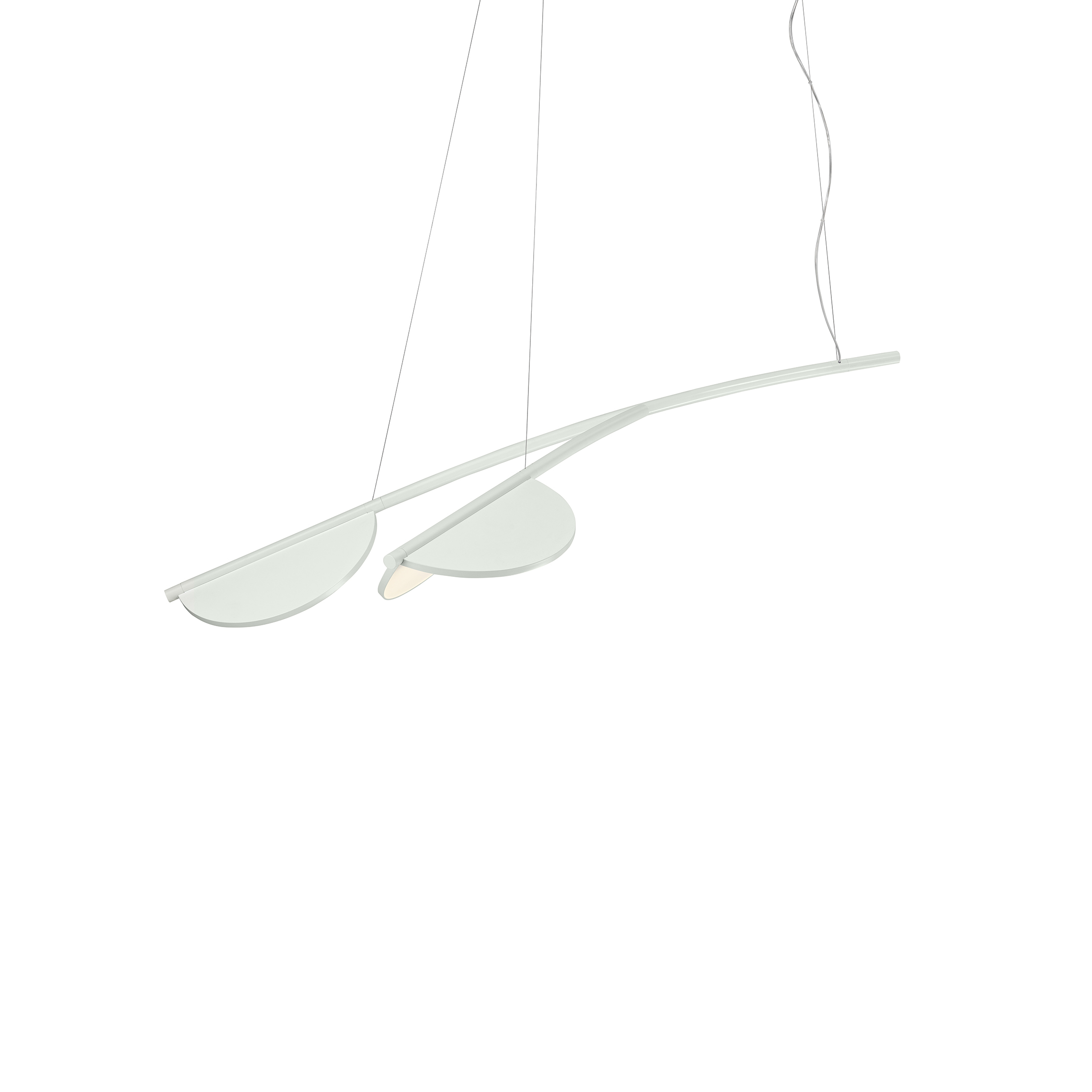 Flos - Almendra Organic Suspension Short 2 - Lampada a sospensione - Bianco Sporco